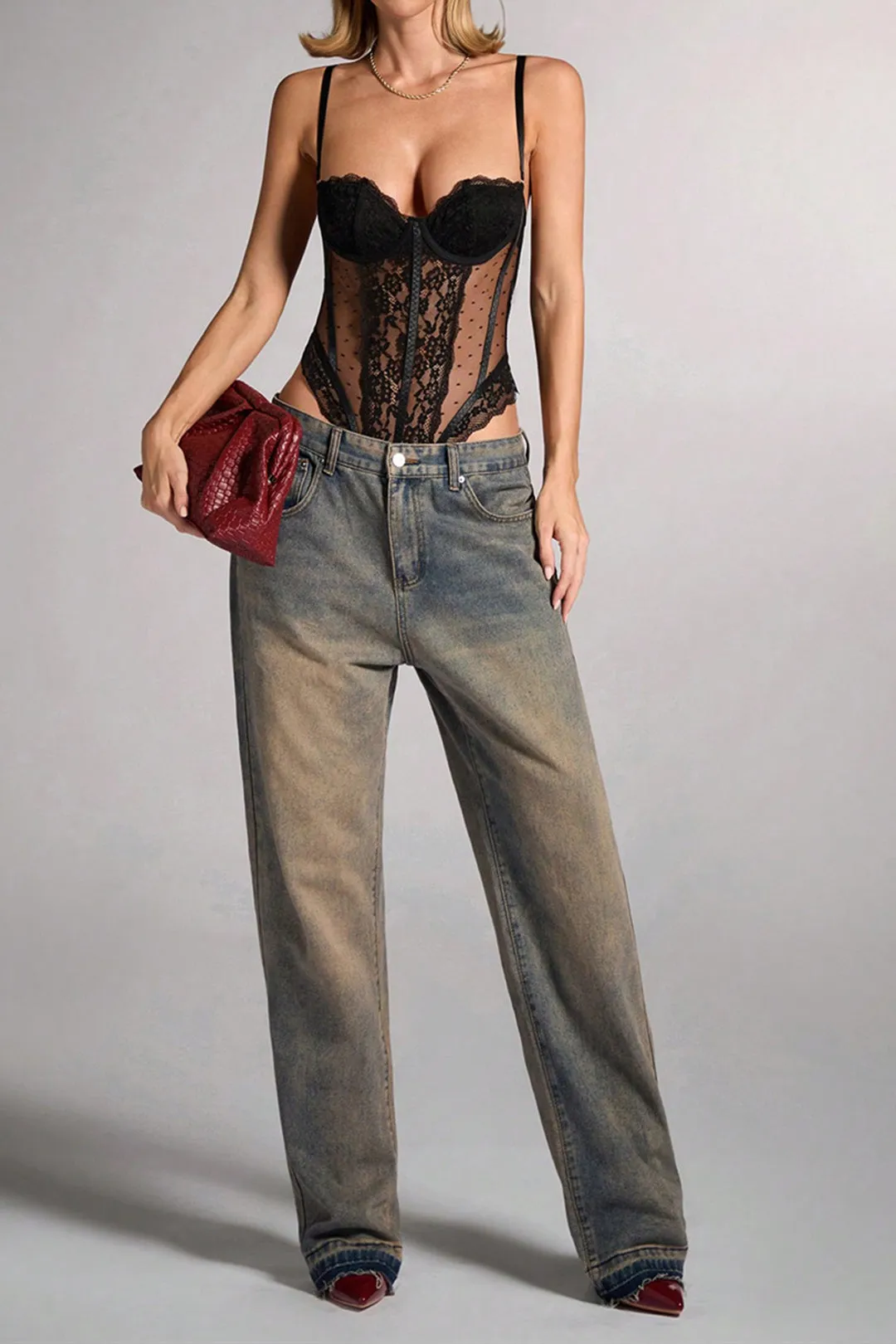 Blonder rygfri bustier korset slip bodysuit sold by Micas product image thumbnail 2