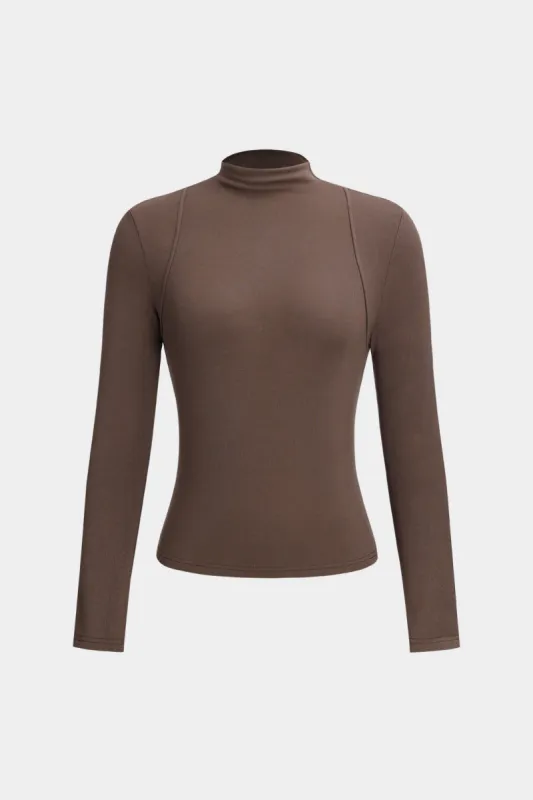 Mock Neck Longærme top sold by Micas