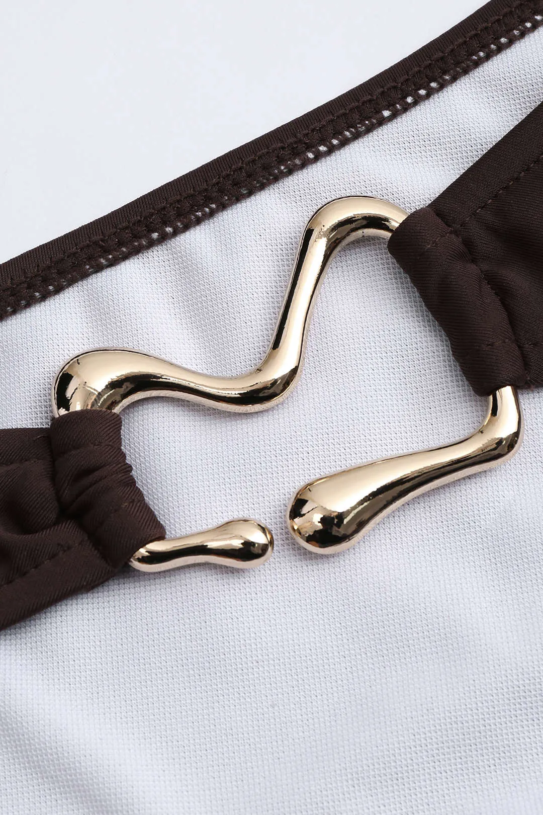 Metallic Ruched Tie Up Bikini Set sold by Micas product image thumbnail 4