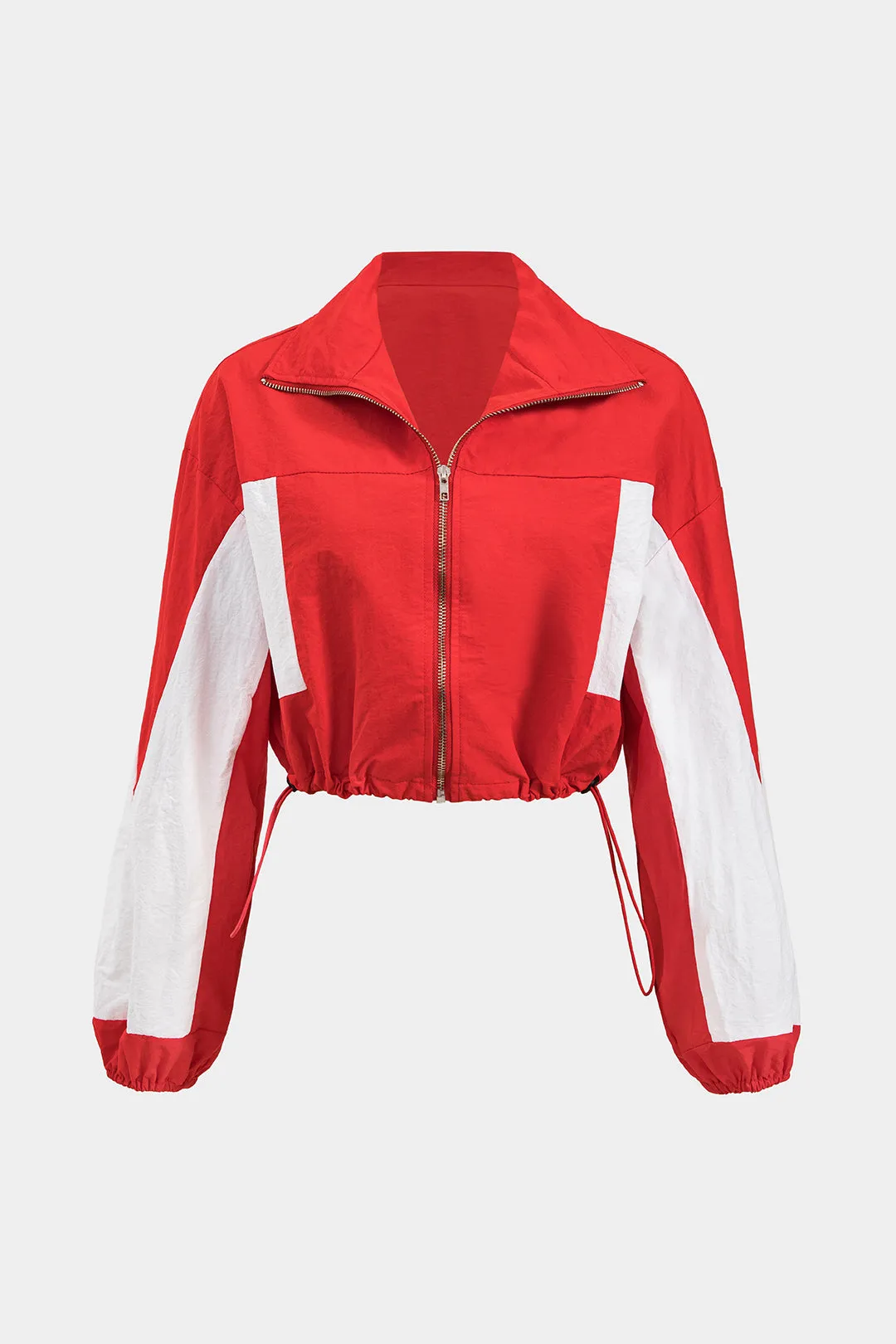 RUCHED PATCHWORK TURNSTRING lynlås langærmet top og bukser sæt sold by Micas product image thumbnail 2