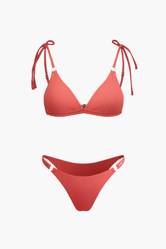 Ruched Tie Up Bikini Set sold by Micas