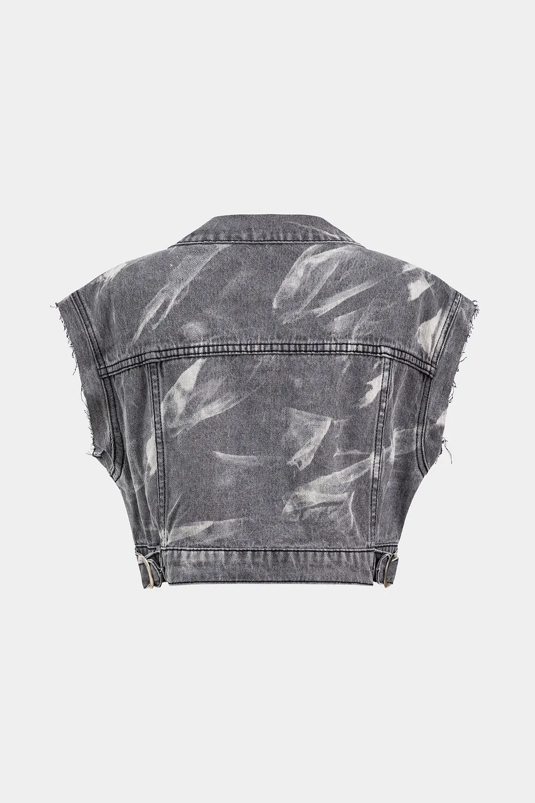 Metallisk ring denim lynlås lommevest sold by Micas product image thumbnail 2