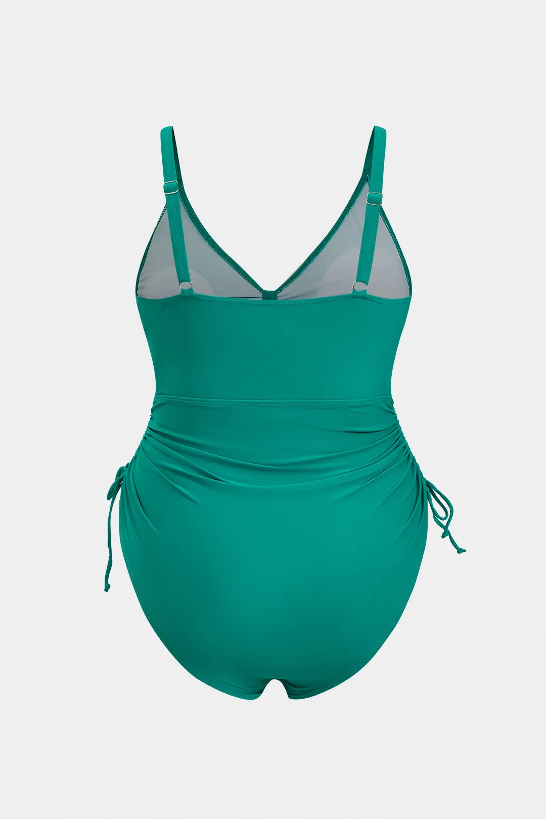 Plus Size Tummy Control Ruched Backless Cut Out Swimsuit sold by Micas product image thumbnail 2