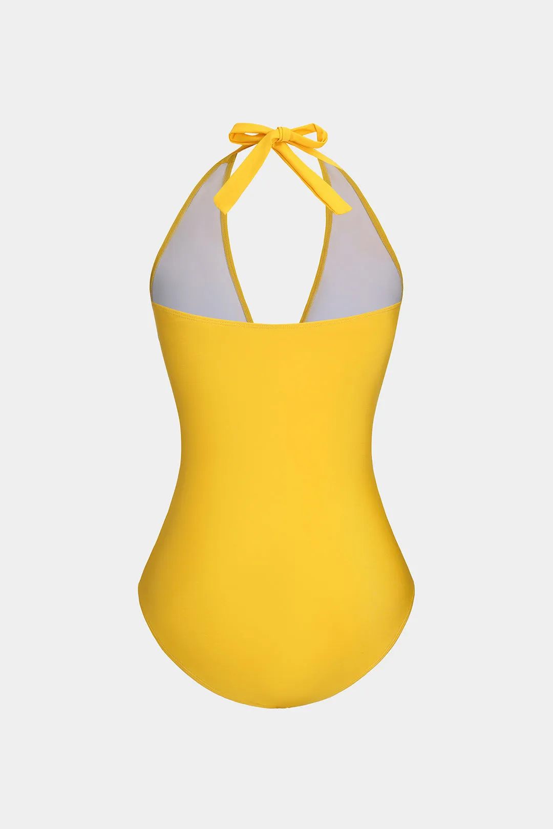 Tummy Control Ruched V-neck Tie Up Swimsuit sold by Micas product image thumbnail 2