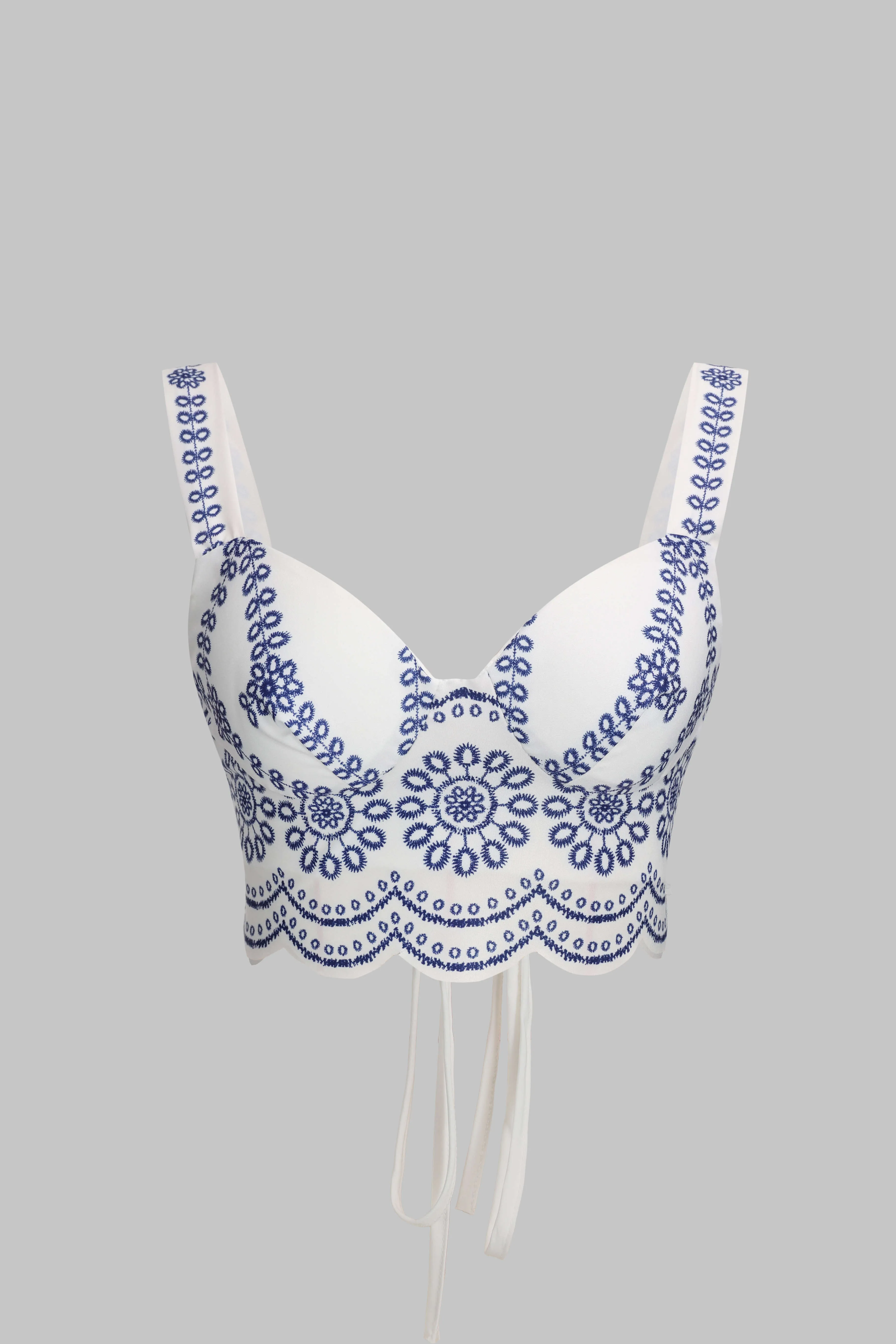 Blomstermønster binder tilbage tilbage til cami -top og dækker sæt sold by Micas product image thumbnail 2