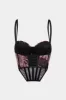 Blomsterprint Mesh Corset Slip Cami Top sold by Micas