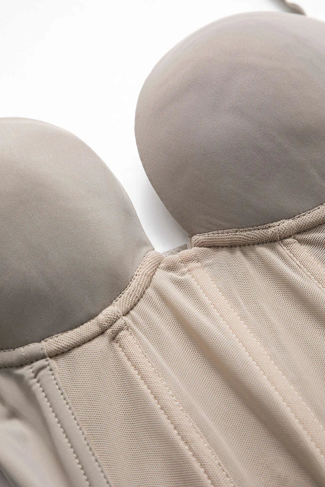 Mesh Patchwork Corset Bustier Slip Bodysuit sold by Micas product image thumbnail 3