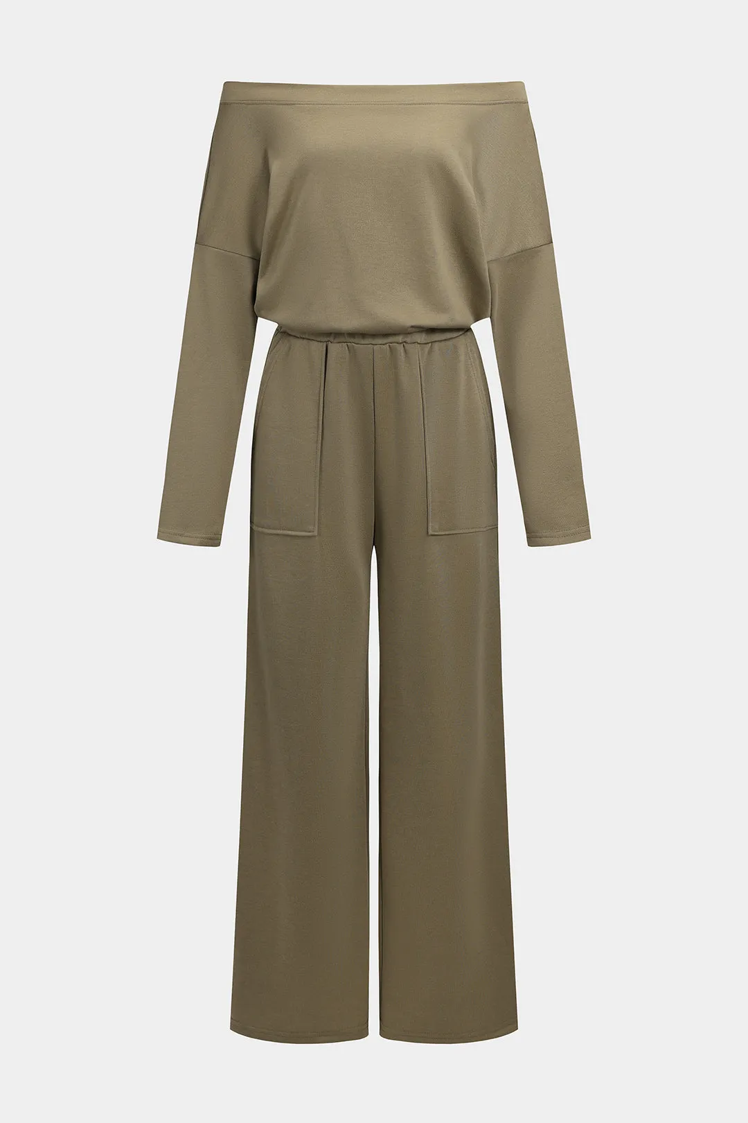 Fra skulderlomme langærmet jumpsuit sold by Micas