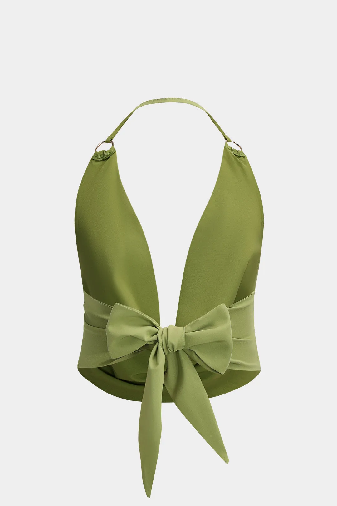 Cowl Neck Tie Back Cami Top og Abstract Watercolor Print Ruffle Nederdel sæt sold by Micas product image thumbnail 3