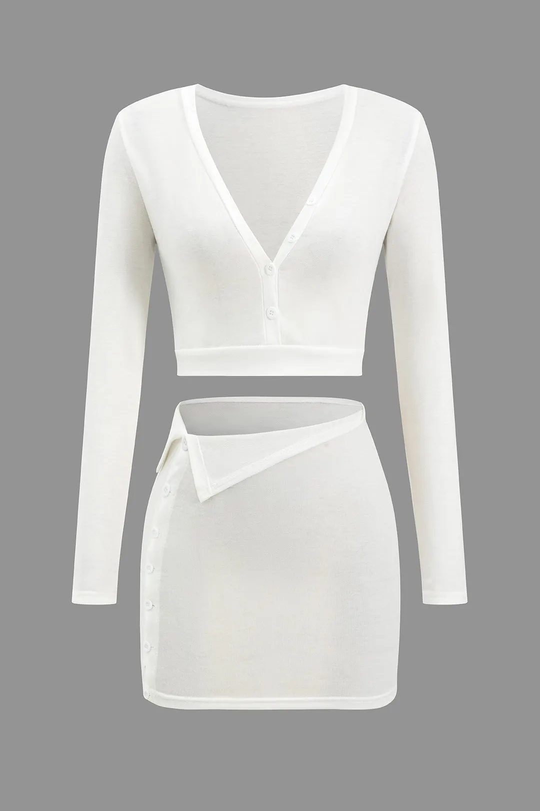 Knap langærmet top og nederdel sæt sold by Micas