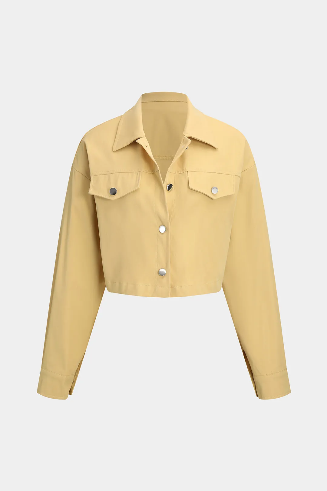 Knaplomme langærmet jakke sold by Micas