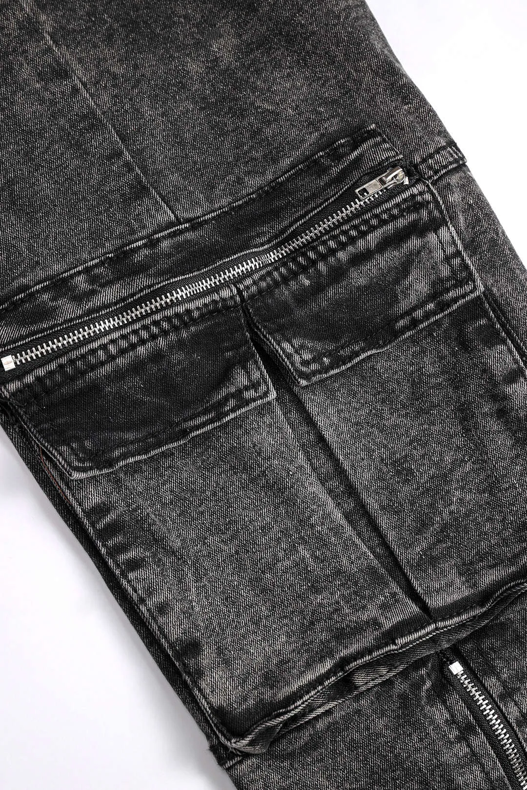 Denim lynlås klap lomme jeans sold by Micas product image thumbnail 5