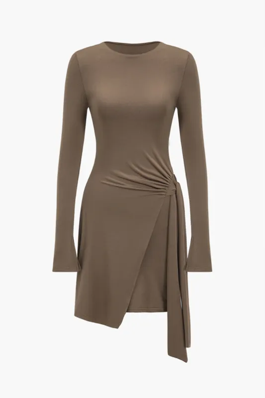 RUCHED Strappy Bell Sleeve Mini Dress sold by Micas