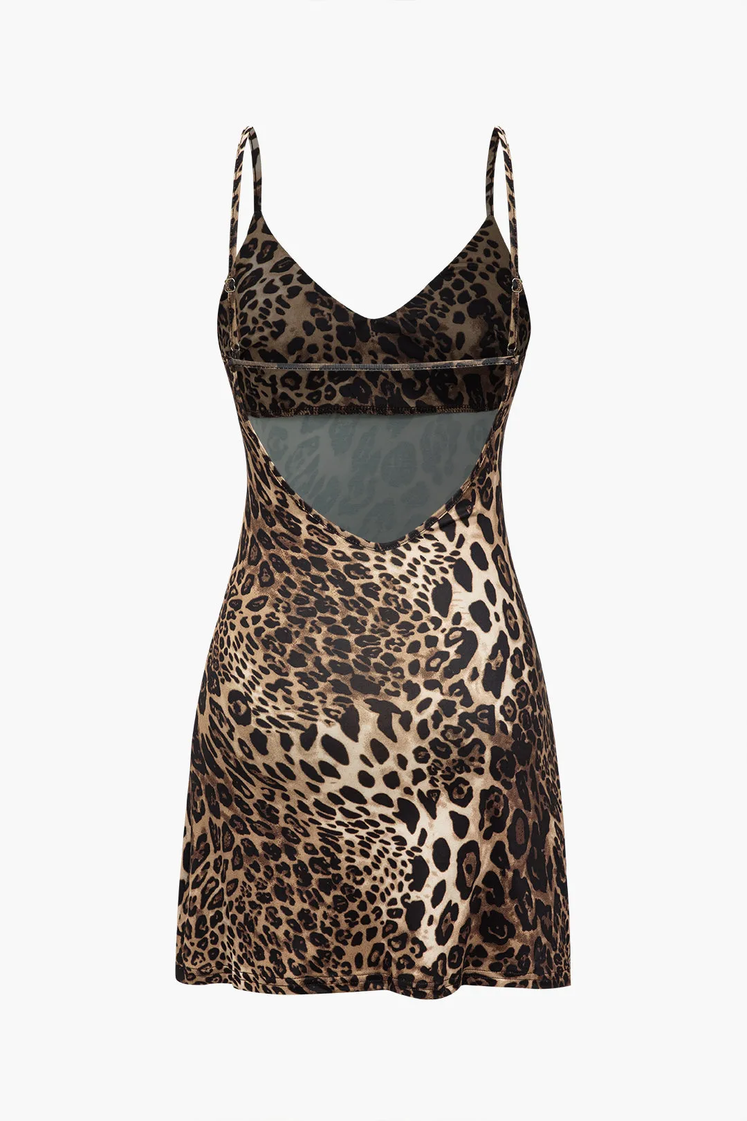 Leopard print rygfri slip mini kjole sold by Micas product image thumbnail 2