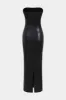 Rygløs stropløs spalte maxi kjole sold by Micas