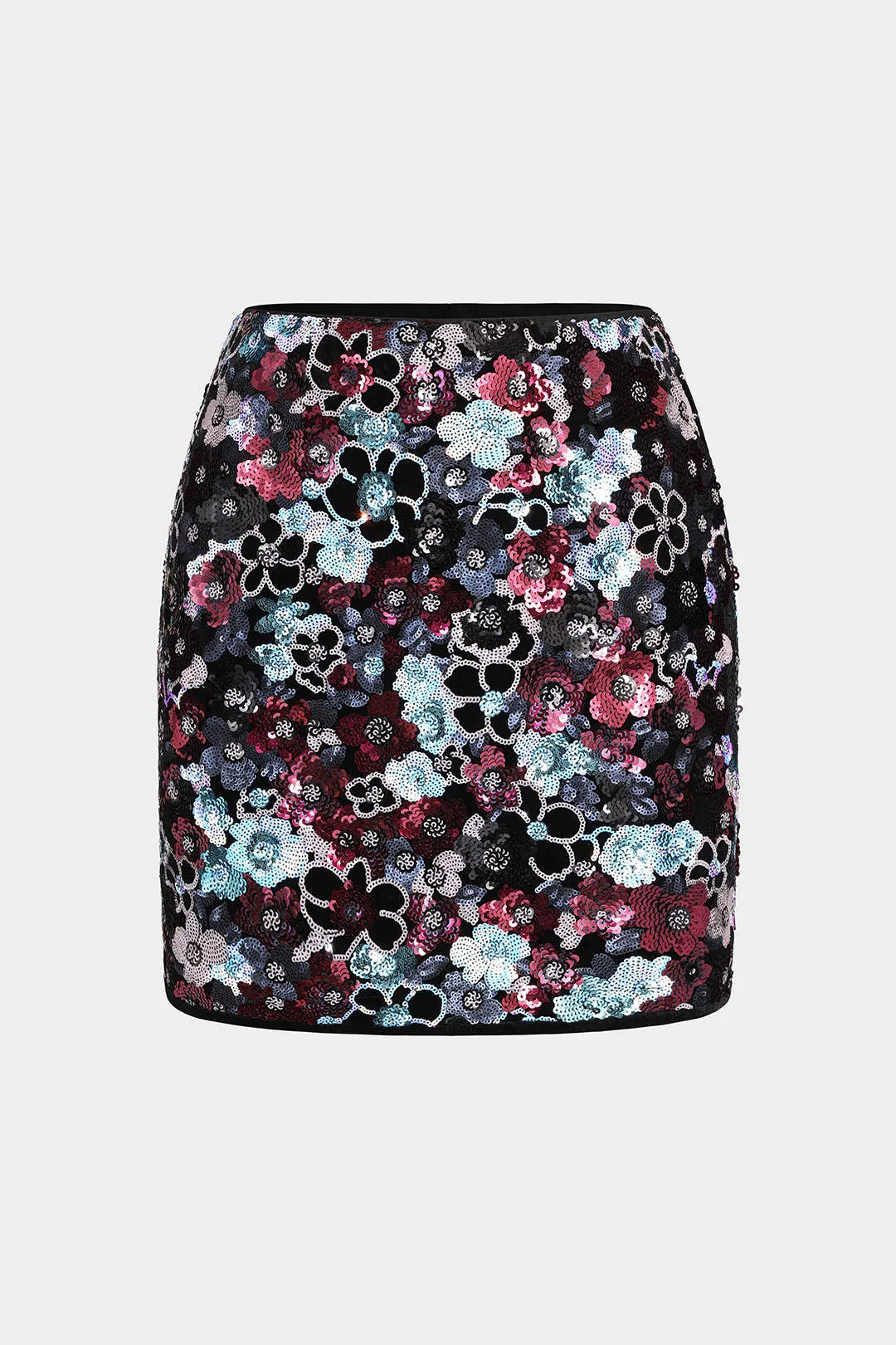 Sequin Embroidery Velvet Skort sold by Micas
