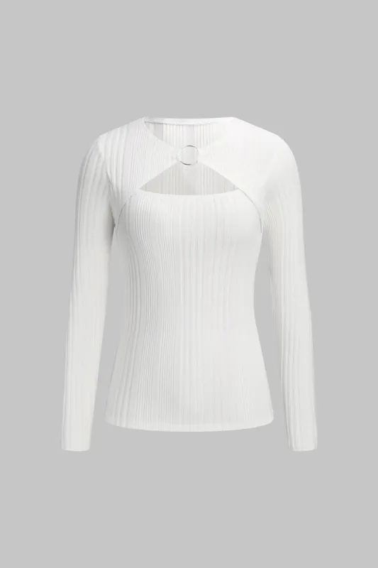 Klip ud langærmet top sold by Micas