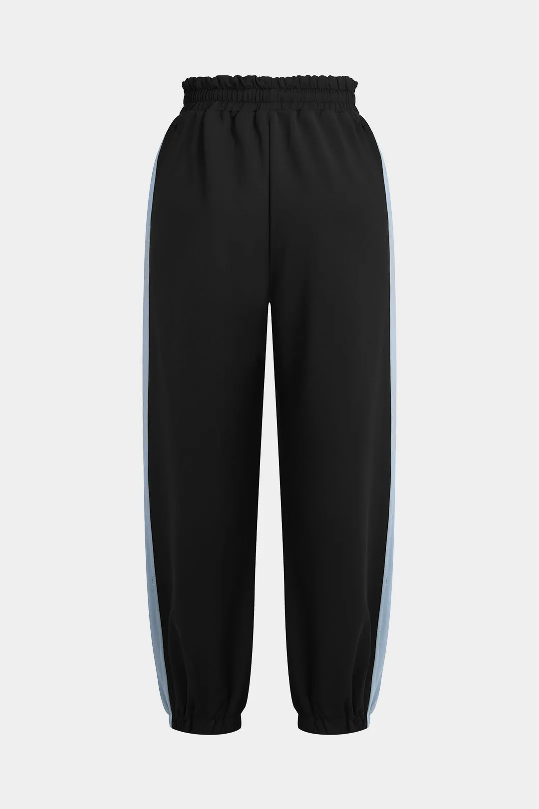 Hooded Patchwork DrawString Zippper Langærmet top og Ruched Bukser Set sold by Micas product image thumbnail 5