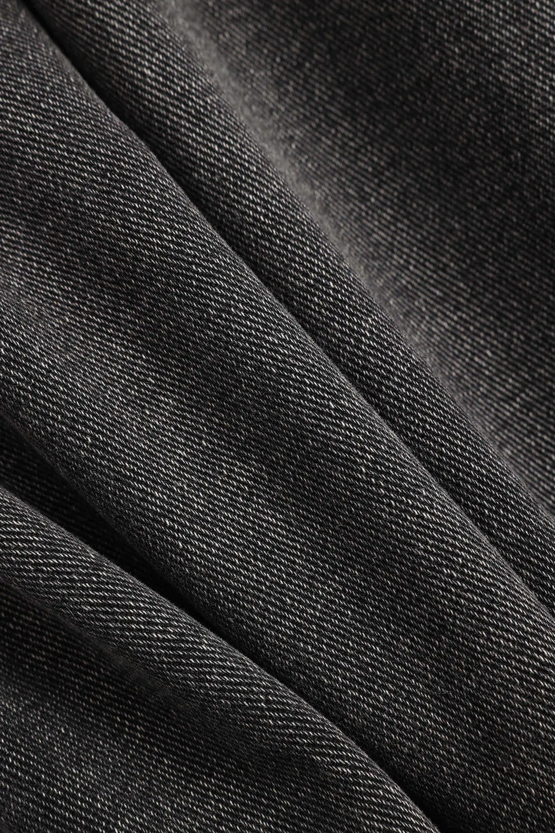 Denim DrawString Button Pocket Mid-længde Shorts sold by Micas product image thumbnail 5