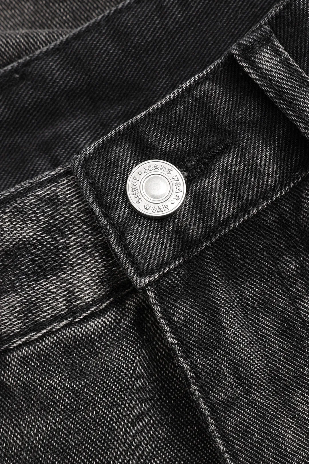 Denim DrawString Button Pocket Mid-længde Shorts sold by Micas product image thumbnail 3