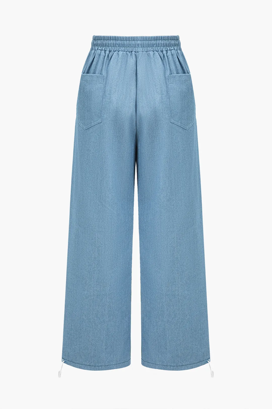 Denim patchwork slips foran brede ben jeans sold by Micas product image thumbnail 2