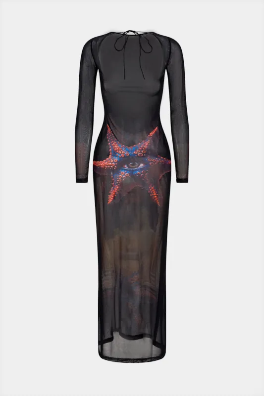 Kropsprint Mesh Rackless Tie-Up Cover Up sold by Micas