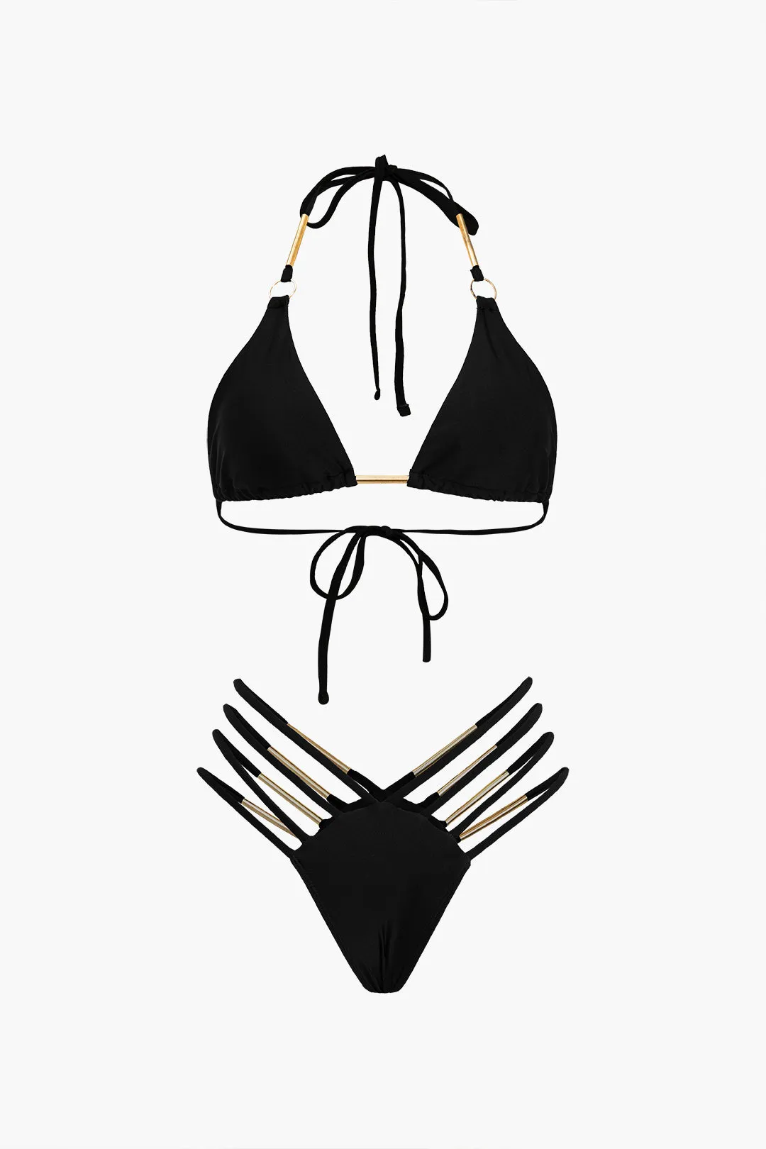 Metal Cut Out Tie Back Bikini Set sold by Micas product image thumbnail 2
