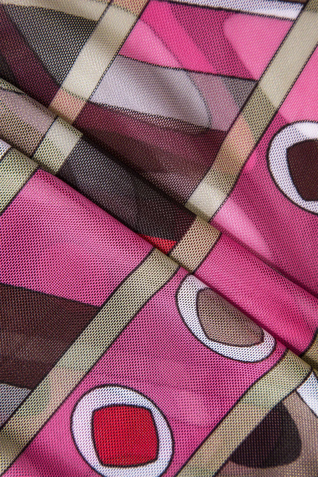 Abstrakt print mesh langærmet maxi kjole sold by Micas product image thumbnail 3