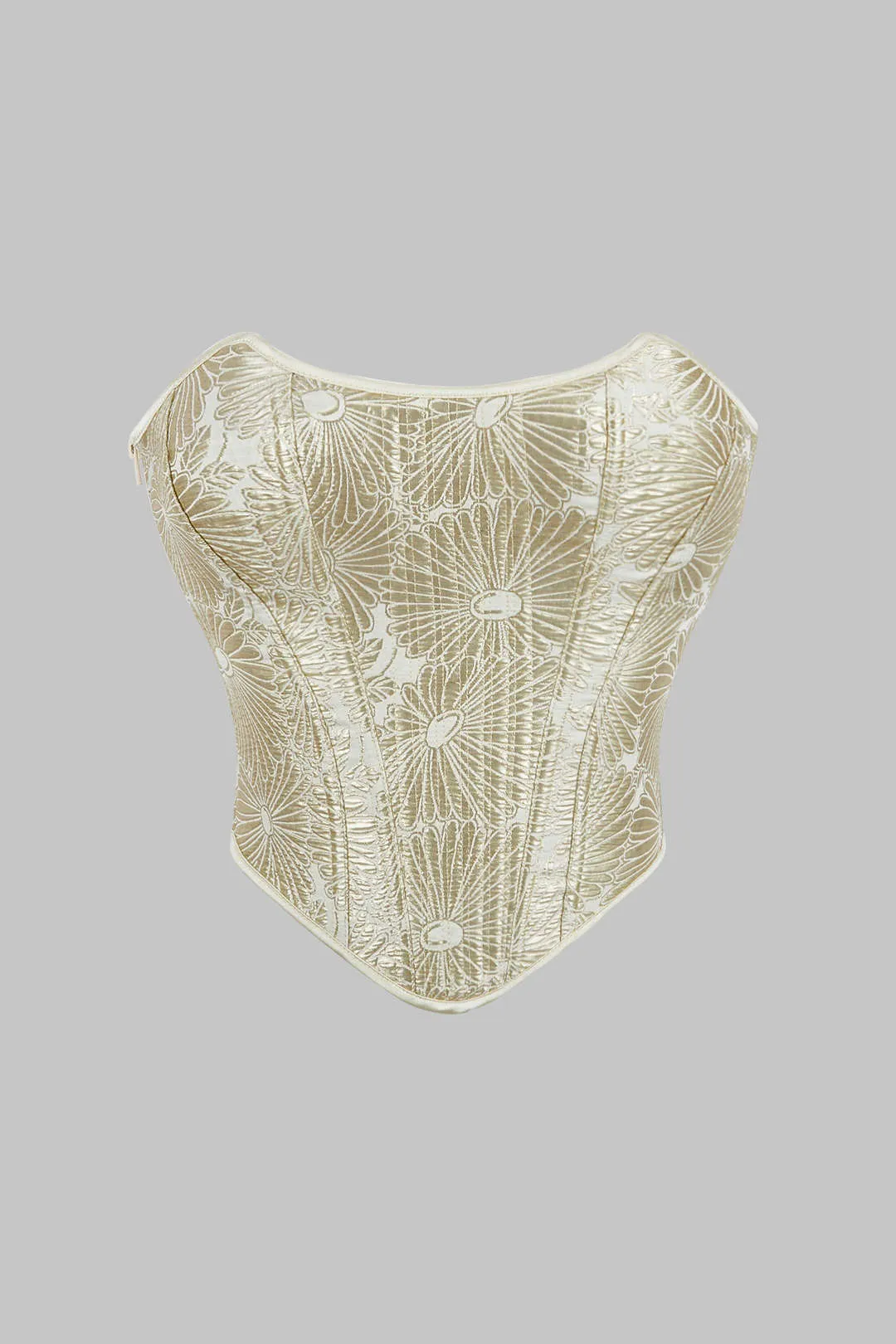 Blomstermønster bind lynlås lynlås tilbage rør top sold by Micas