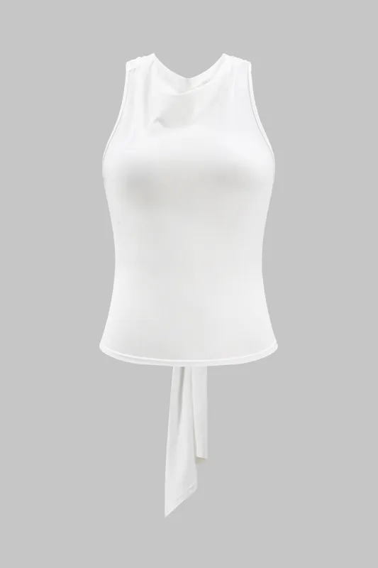Ruched asymmetrisk rygfri tank top sold by Micas
