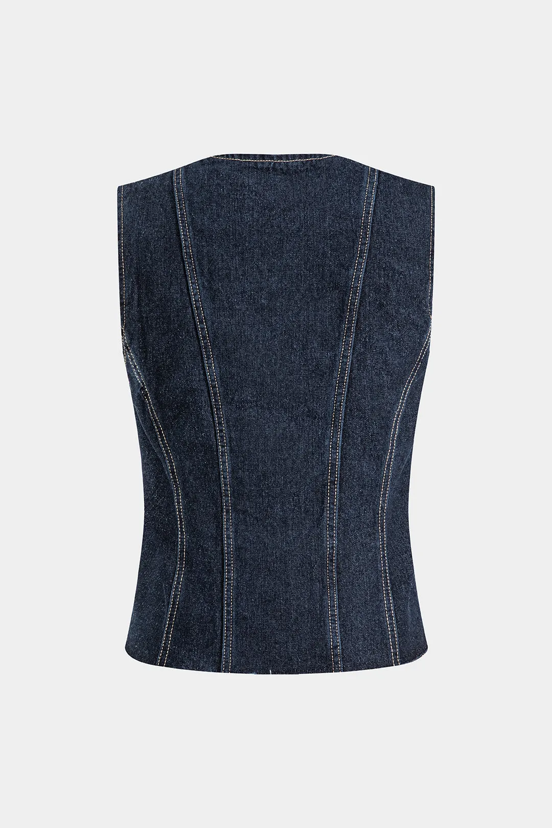 Denim -knap vest sold by Micas product image thumbnail 2
