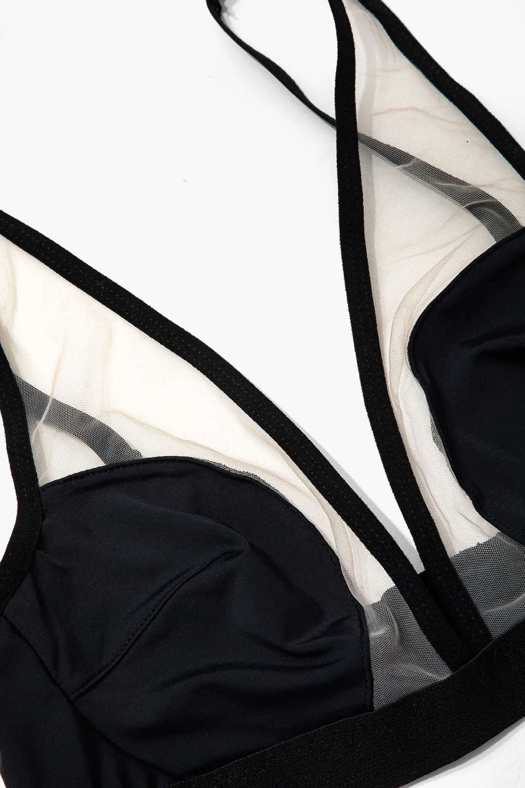 Sheer lingeri strømpebånd sæt med meshhandsker sold by Micas product image thumbnail 5