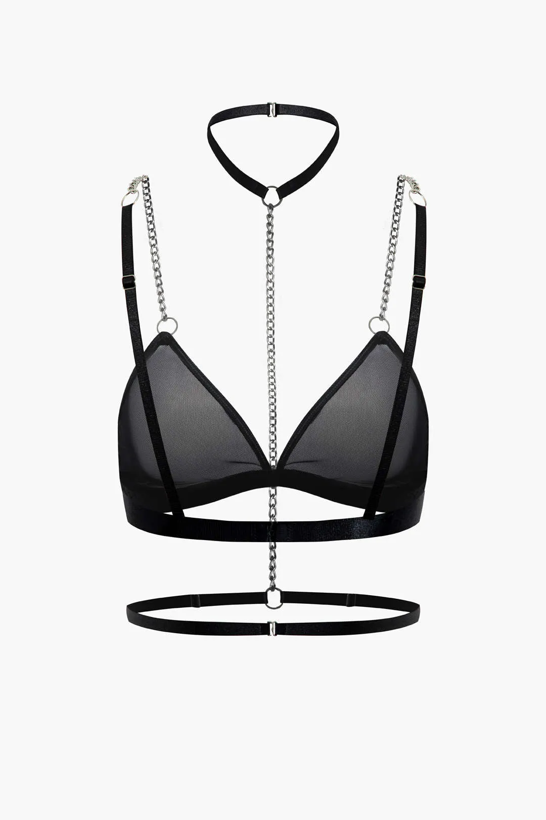 Mesh ren kæde todelt lingeri med choker sold by Micas product image thumbnail 3