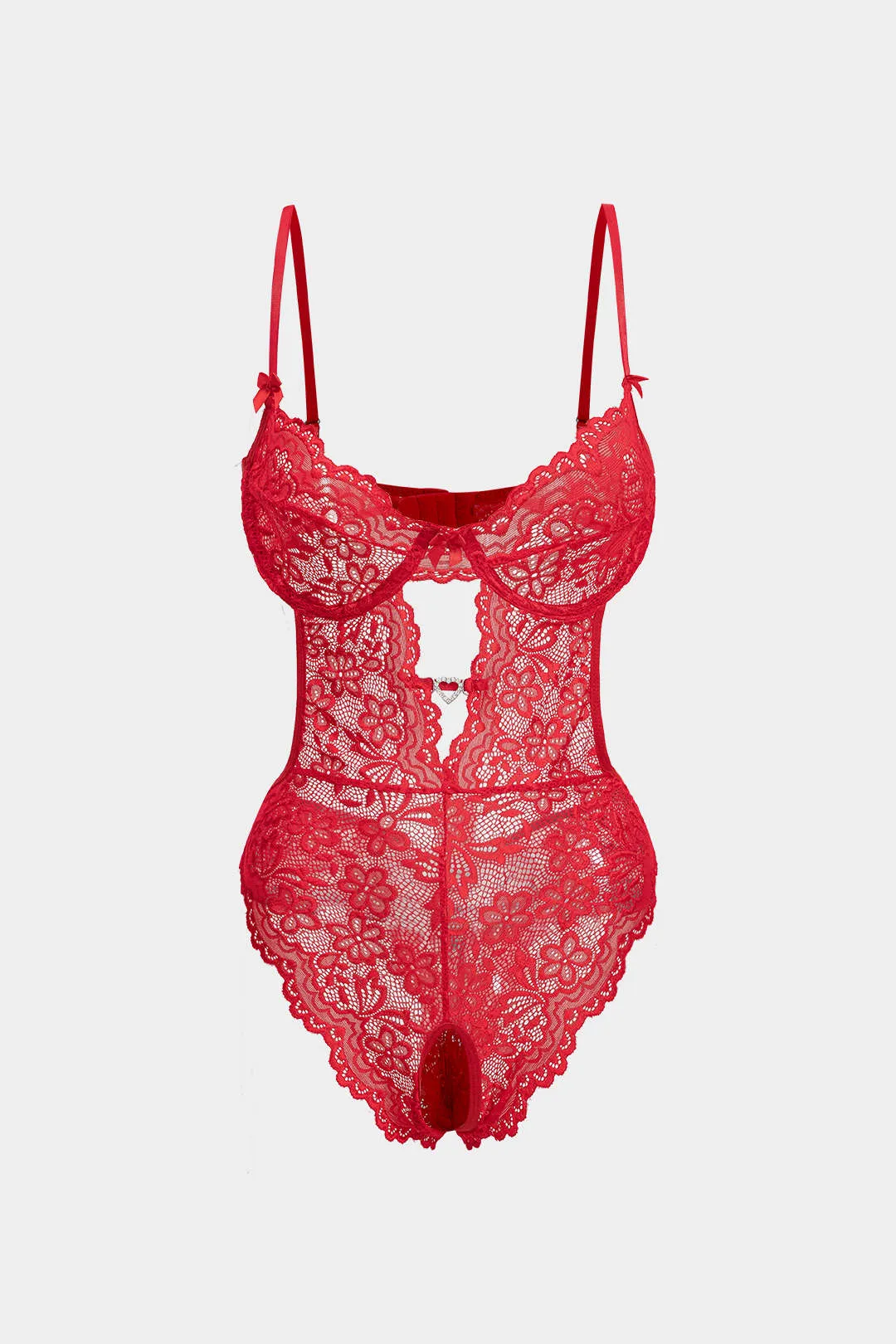 Mesh Ruched skåret ud bagfra lingeri strømpebåndssæt sold by Micas product image thumbnail 3