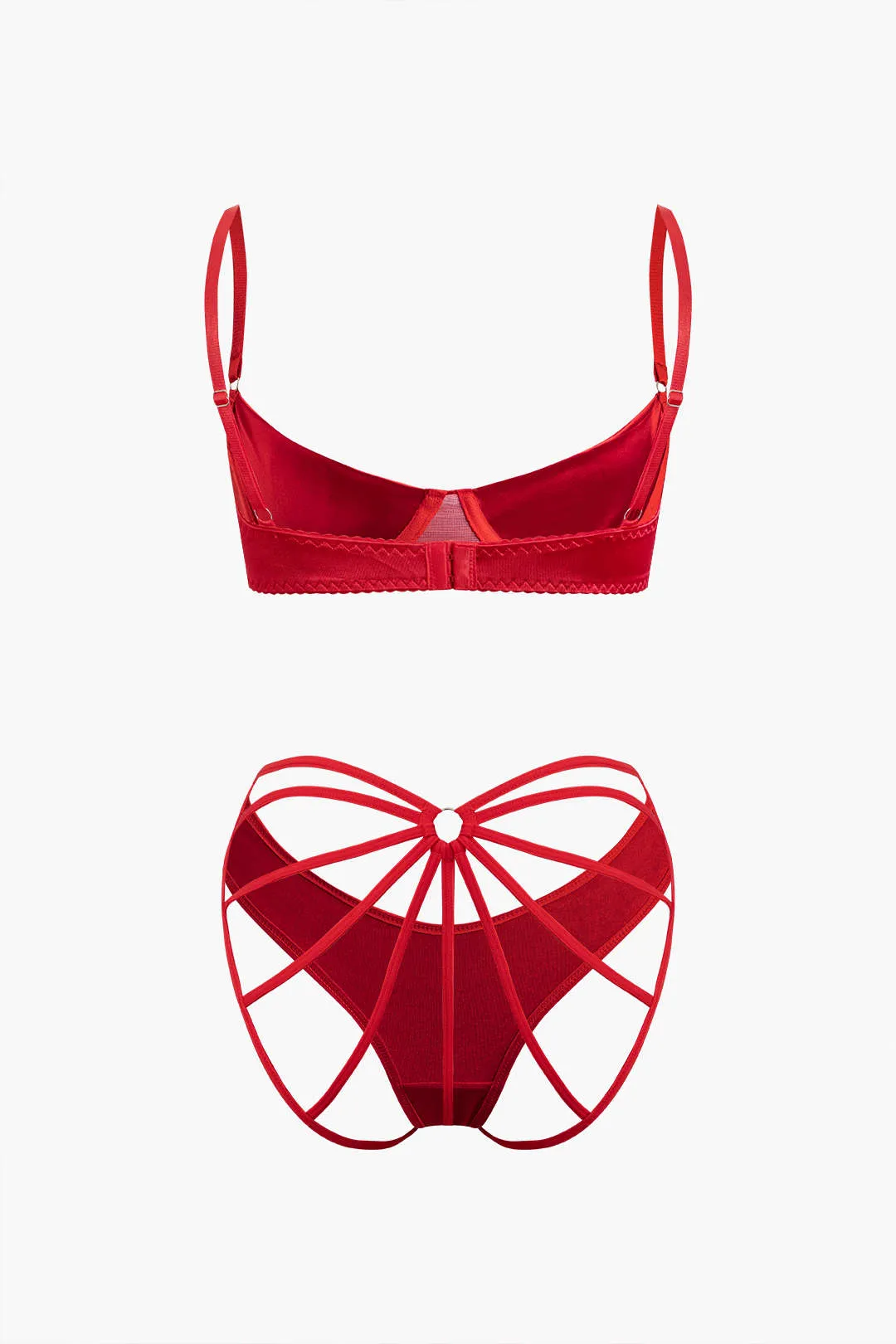 Satin skåret ud todelt lingeri sold by Micas product image thumbnail 2