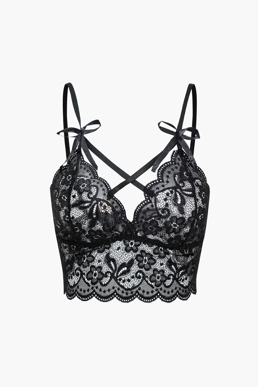 Blonder rygfri udskåret bindingslingeri-strømpebåndssæt sold by Micas product image thumbnail 3