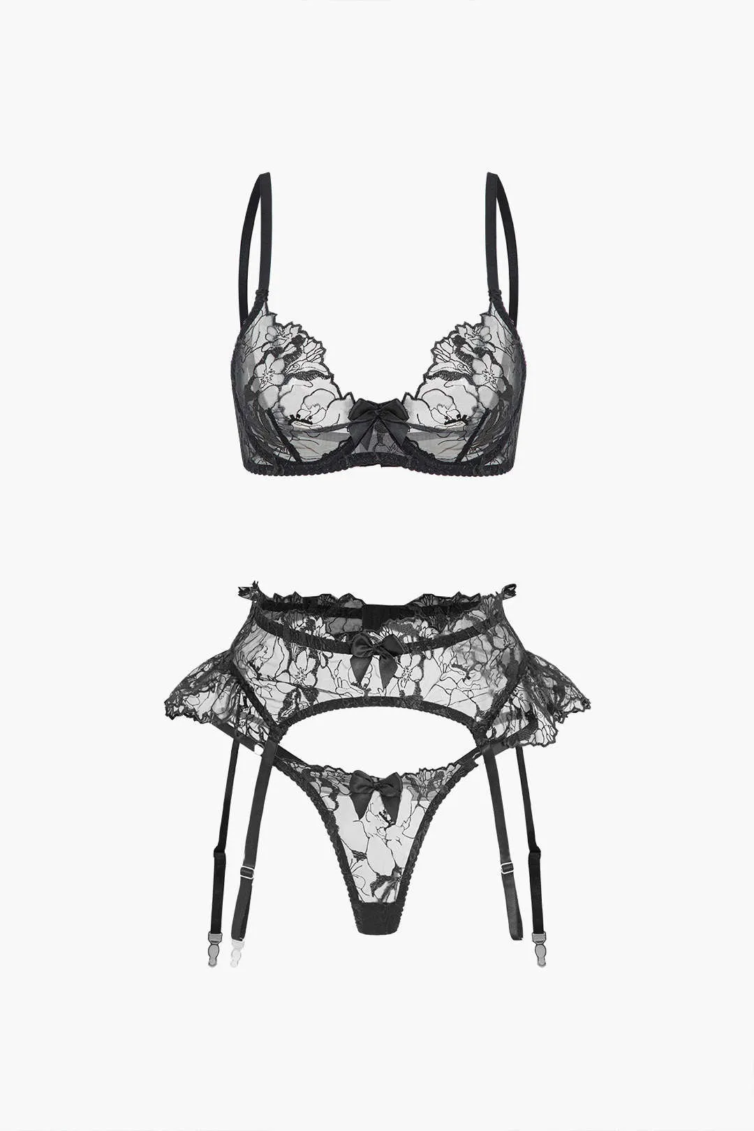 Blonderbroderi Ruffle Lingerie Garter Set sold by Micas product image thumbnail 2