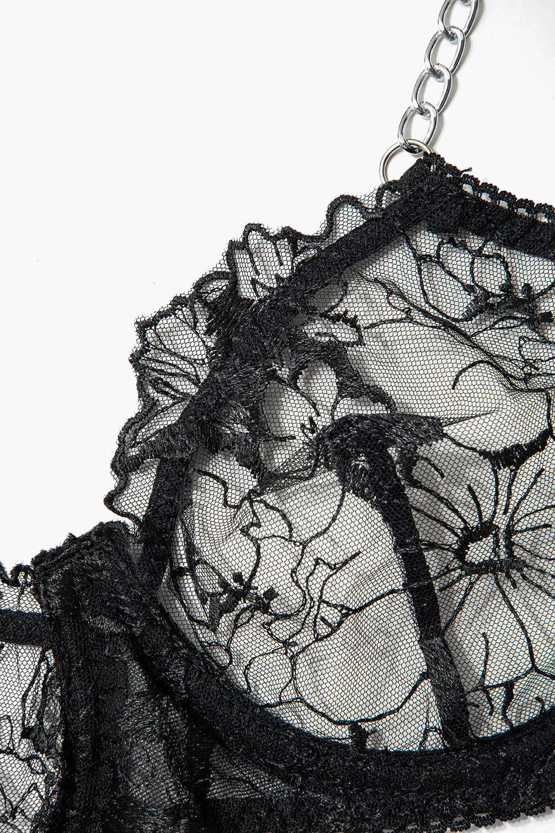 Mesh Chain Crossed Lingerie Garter Set sold by Micas product image thumbnail 3