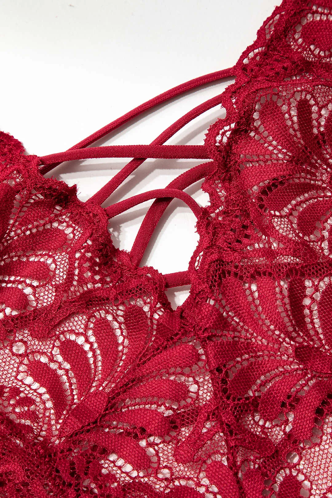 Blonder rygfri krydset lingeri bodysuit sold by Micas product image thumbnail 4