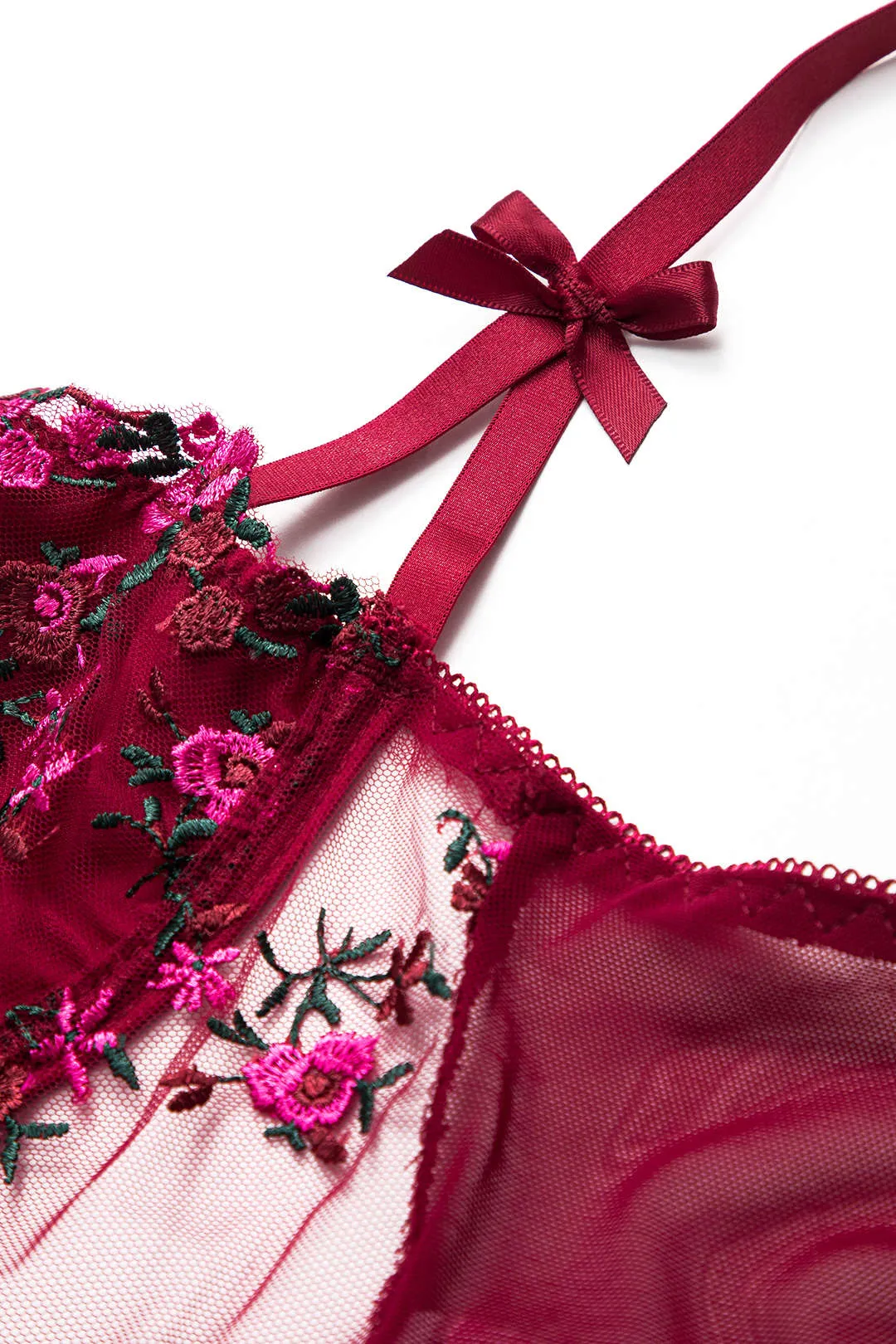 Mesh Broderi Sheer Bow Bustier Corset Cami Top sold by Micas product image thumbnail 5