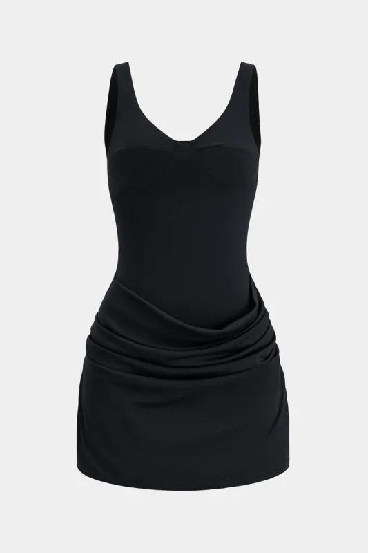 Ruched ærmeløs mini kjole sold by Micas