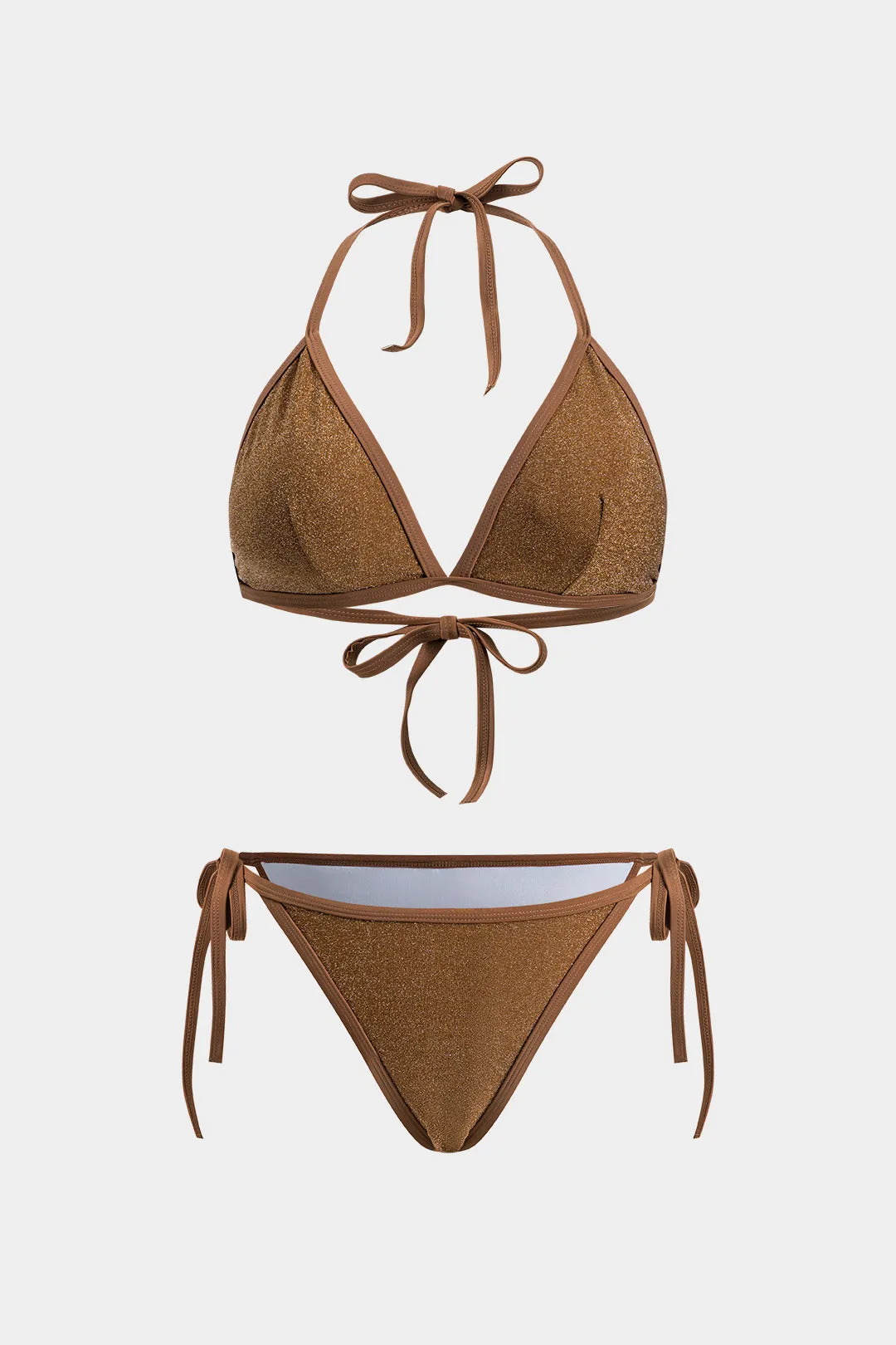 Plus størrelse ruched binding bikini sæt sold by Micas