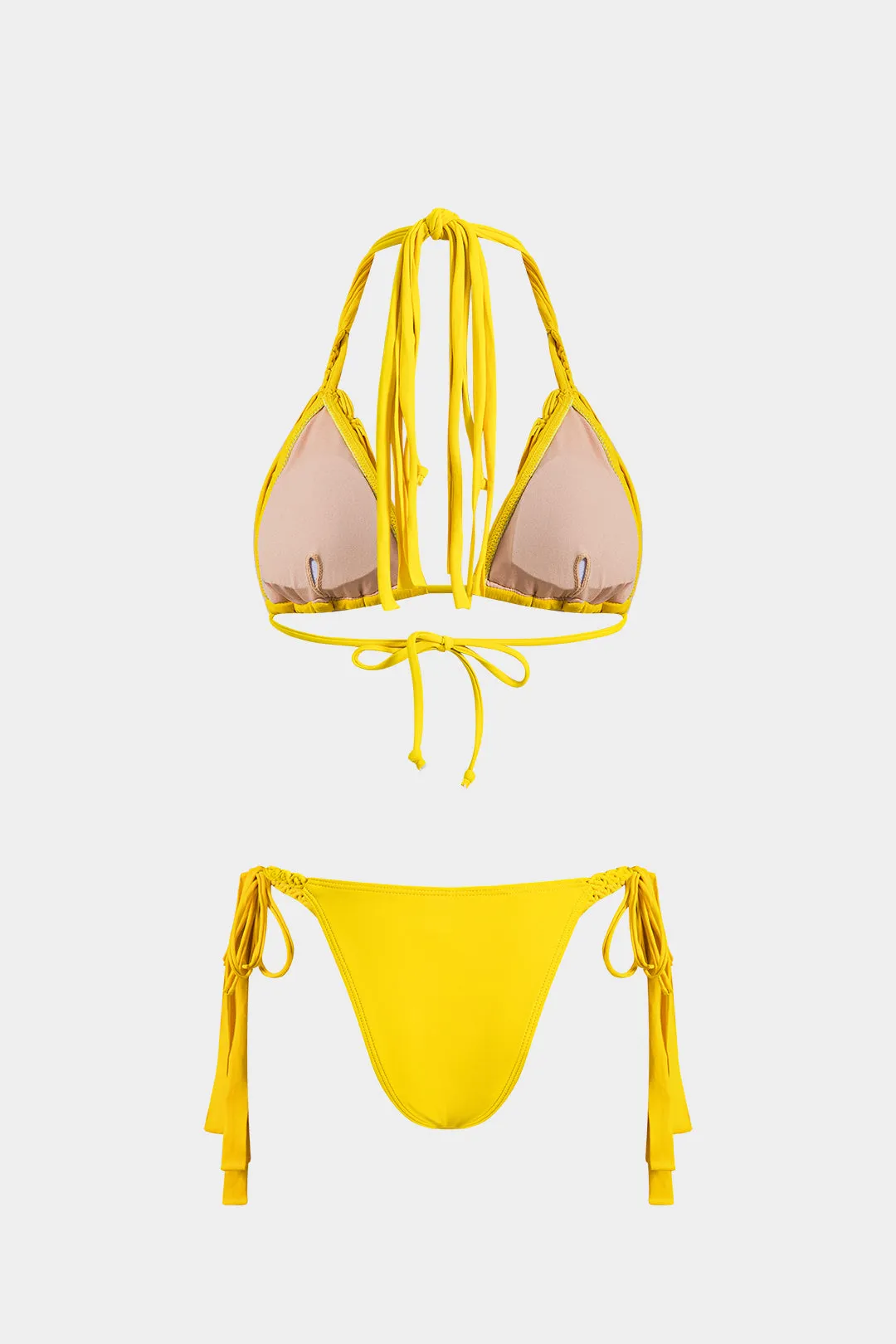 Ruched Tie Back Strappy Bikini Set sold by Micas product image thumbnail 2