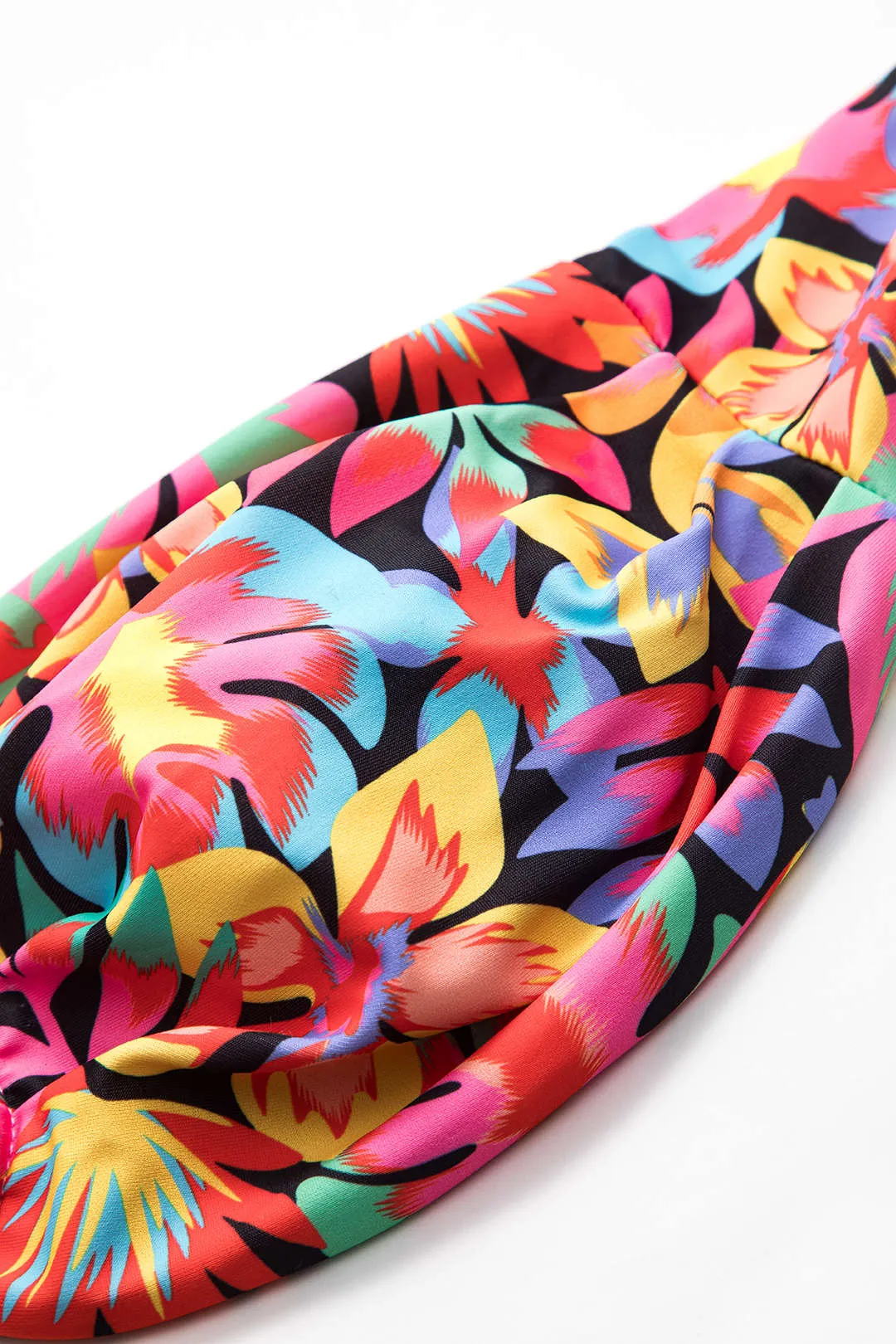 Floral Print Metallic Cut Out Tie Back Bikini Set sold by Micas product image thumbnail 4