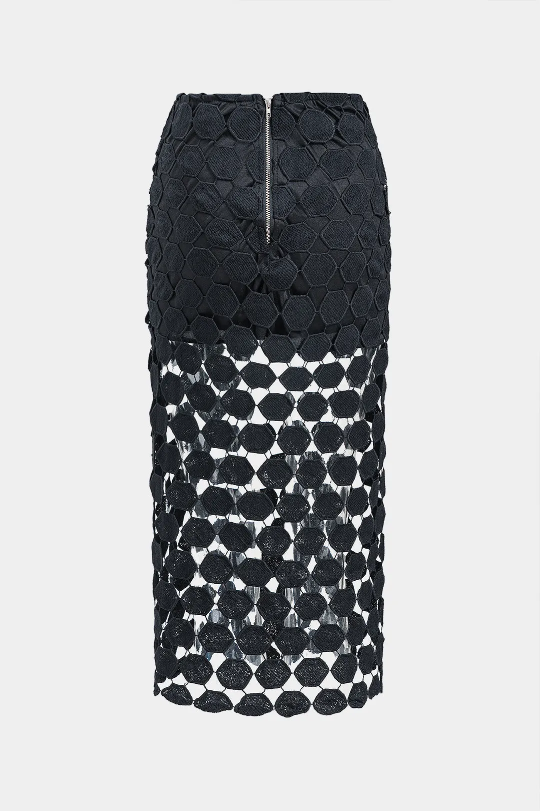 Tekstureret lynlås tube top og udskåret nederdel sæt sold by Micas product image thumbnail 5