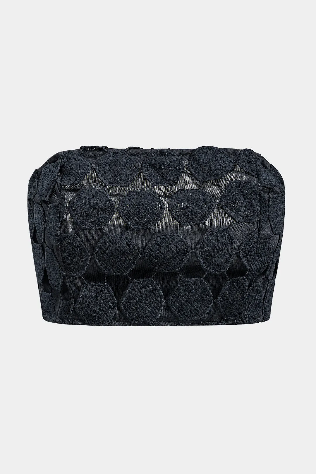 Tekstureret lynlås tube top og udskåret nederdel sæt sold by Micas product image thumbnail 2