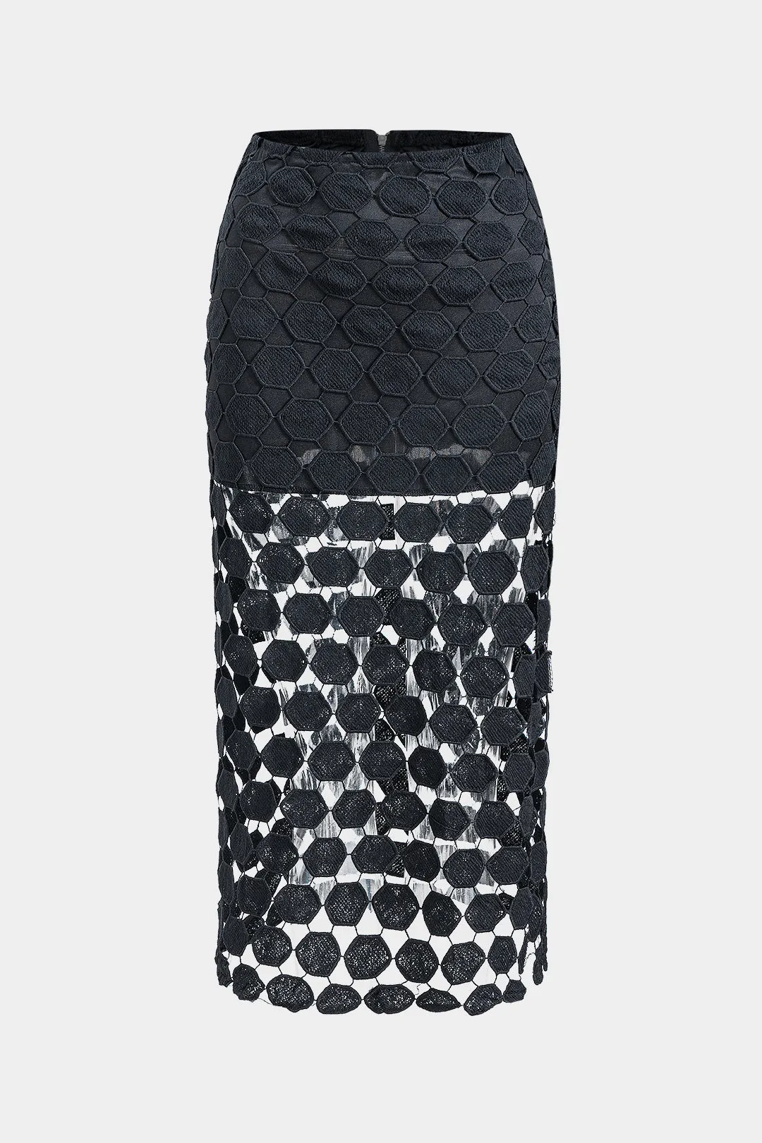 Tekstureret lynlås tube top og udskåret nederdel sæt sold by Micas product image thumbnail 4