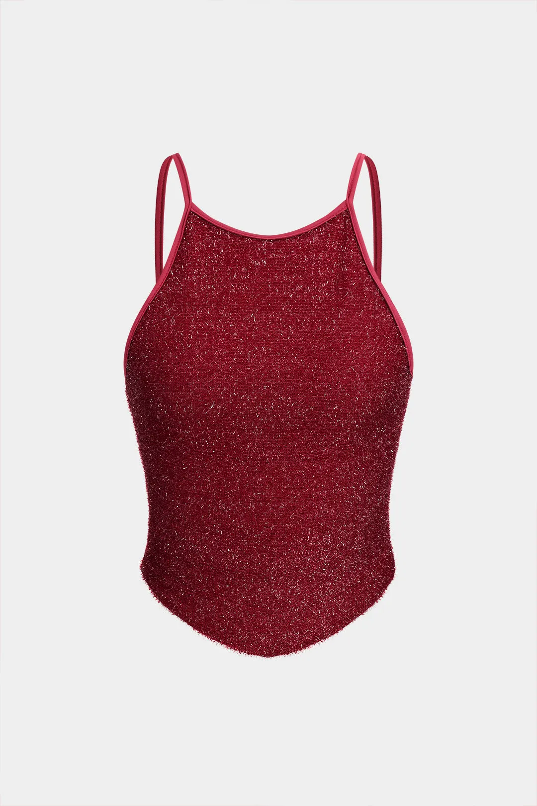 Glitter tank top og ruched lynlås nederdel sæt sold by Micas product image thumbnail 2