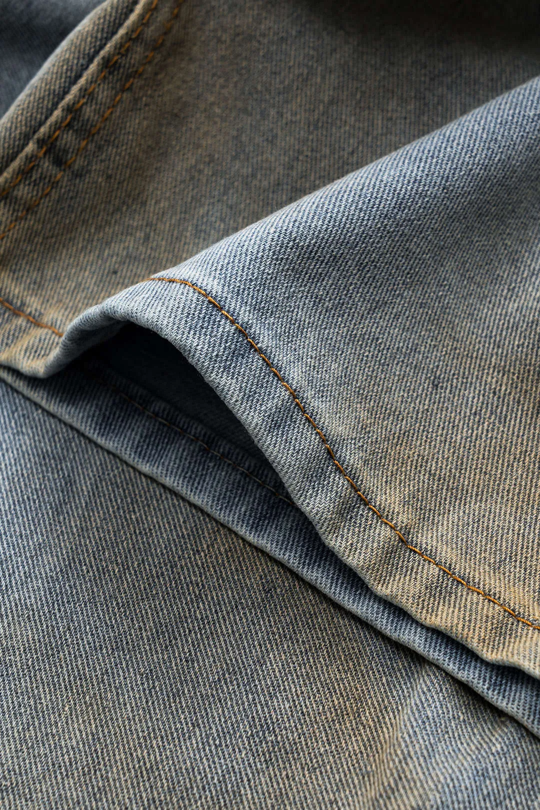 Dirty Denim Pocket -knap vaskede brede ben jeans sold by Micas product image thumbnail 4