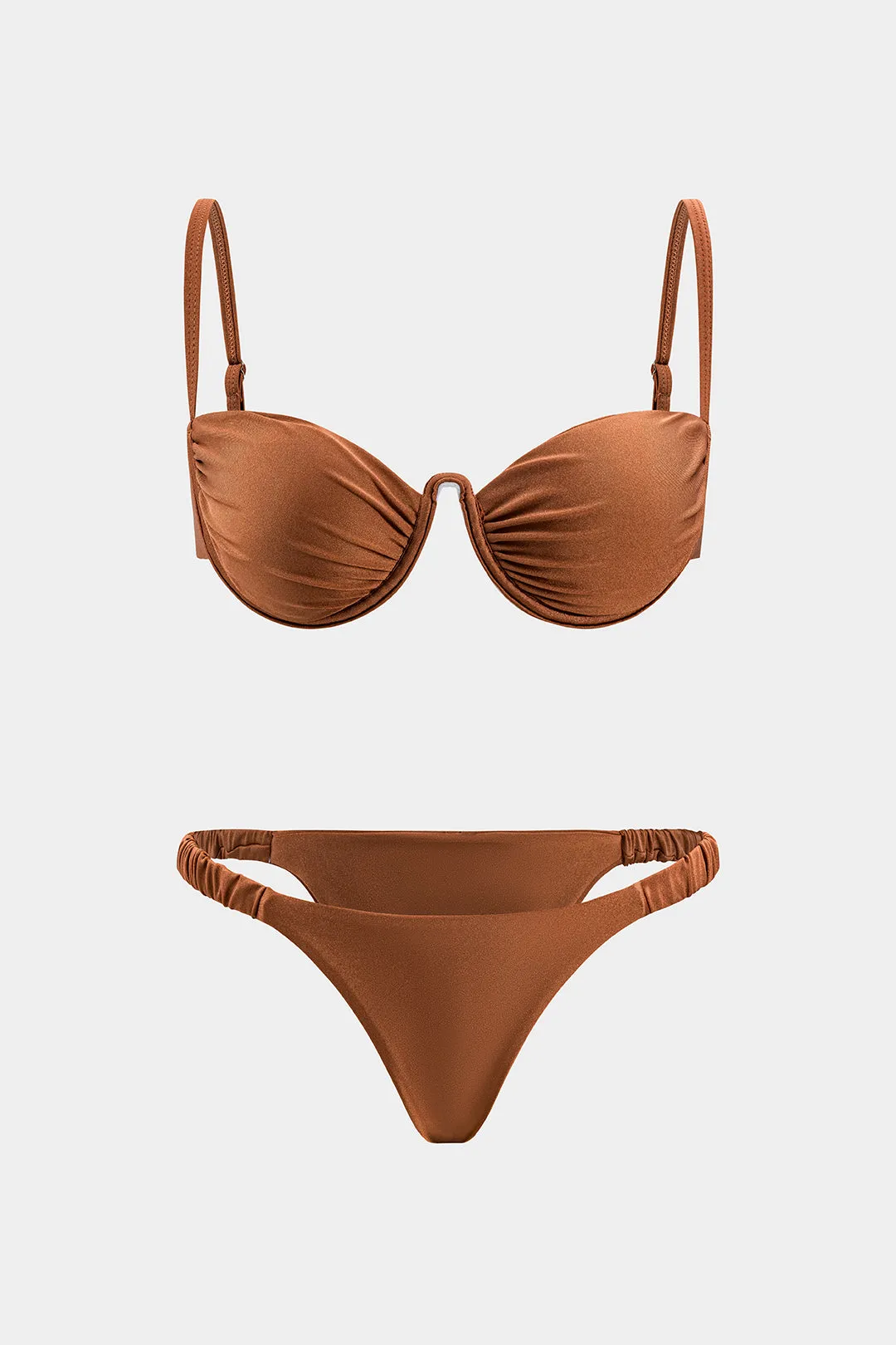 Ruched Tie Back Bikini Set sold by Micas